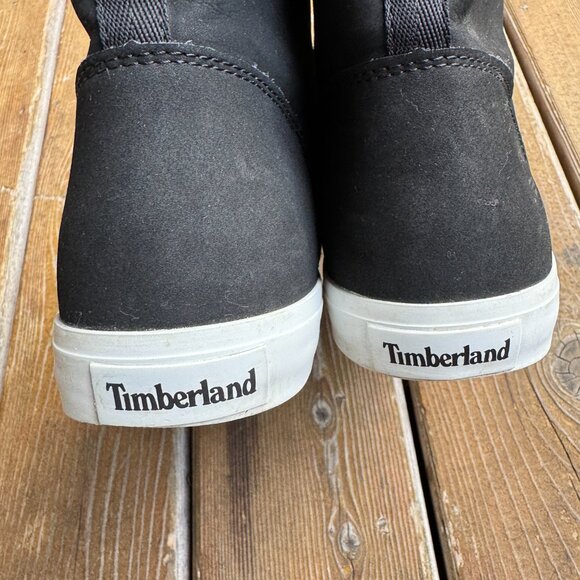 Timberland Skyla Bay 6 Inch Boot Black Leather Cheetah Calfskin Women's Size 10 - Picture 7 of 12